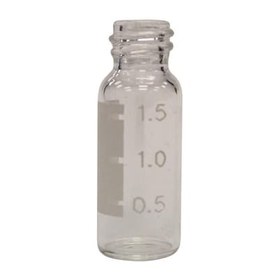 Chromatography Research Supplies 1.8 mL Clear Screw w/Graduated Marking Spot Std Mth (100/pk)